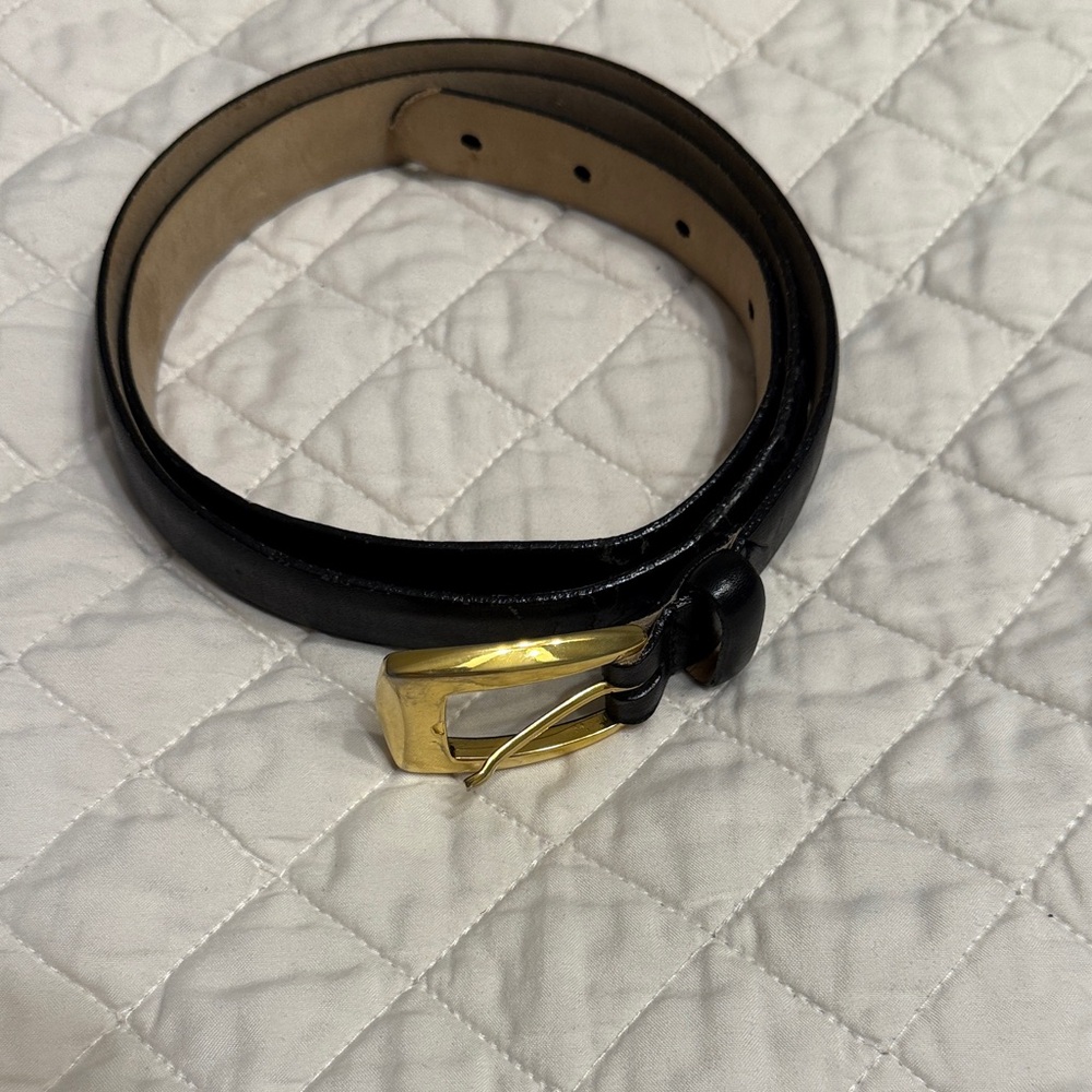 MCM Black Belt with Gold Buckle